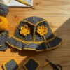 12 Crochet Granny Square Ruffle Hat Free Patterns
