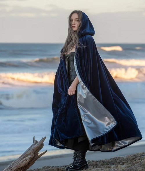 Gothic Hooded Cloak Sewing Pattern Medieval Fantasy Long Cape Pattern Halloween Renaissance Cloak Cosplay Sewing Pattern PDF Beginner