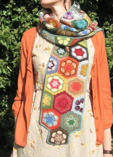 5 African Flower Scarf Free Crochet Patterns