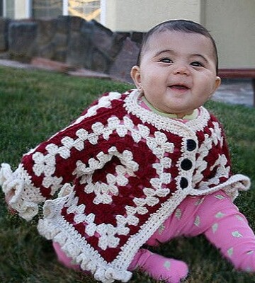5 Crochet Baby Hexagon Jacket Free Patterns