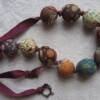 10 DIY Fabric Covered Bead Necklace Ideas
