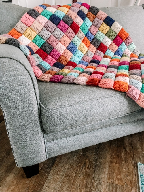 Puff Quilt Free Crochet Pattern