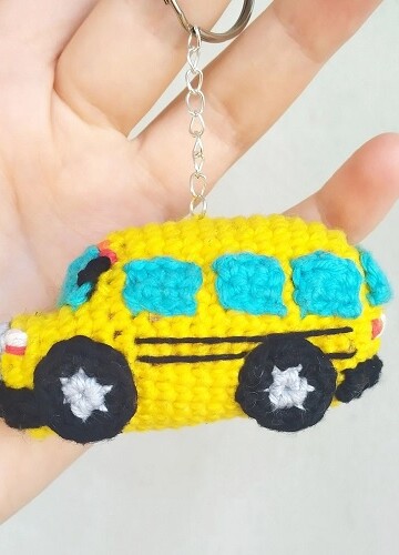 13 Crochet Vehicle Keychain Free Patterns