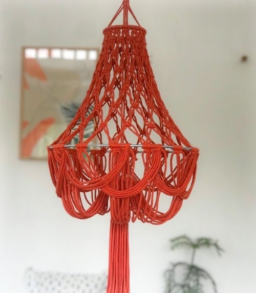 Knotted Macrame Lampshade