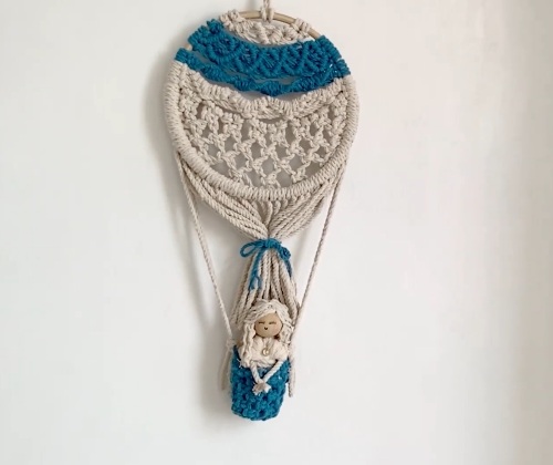 Hot Air Balloon Macrame Wall Hanging