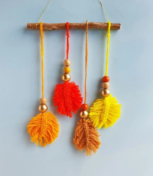 Minimalistic Macramé Leaf Wall Hanging