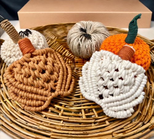 Chunky Pumpkin Coasters