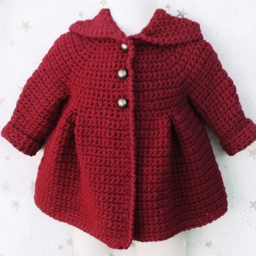 Crochet High Neck Coat
