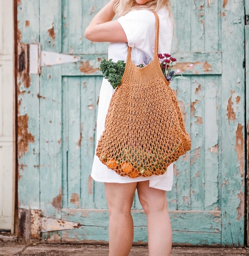 Crochet Market Tote Bag