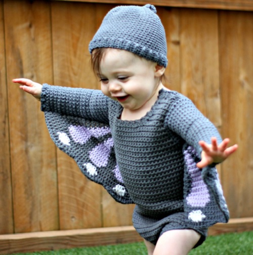 Baby Butterfly Costume Free Crochet Pattern