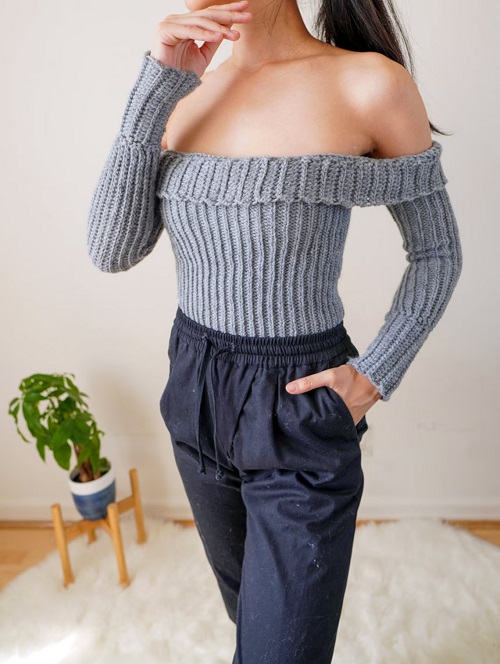 Crochet Fold Sweater Pattern