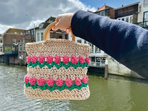 Crochet Tulip Flower Bag Free Patterns