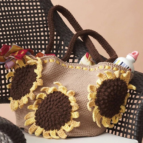 Easy Crochet Sunflower Bag Pattern