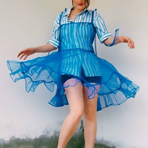 Tulle Overlay Dress