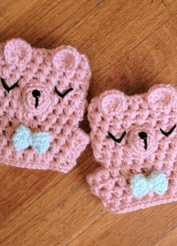 5 Crochet Animal Fingerless Gloves Free Patterns
