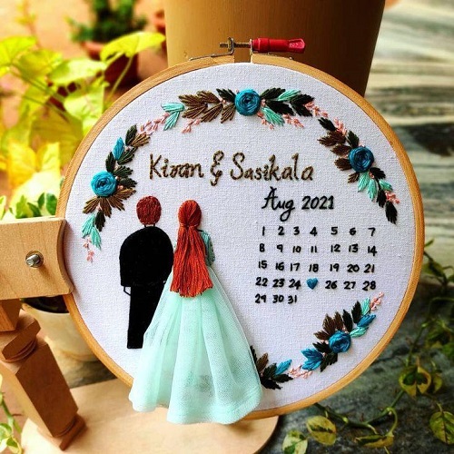 Calendar Hoop Embroidery