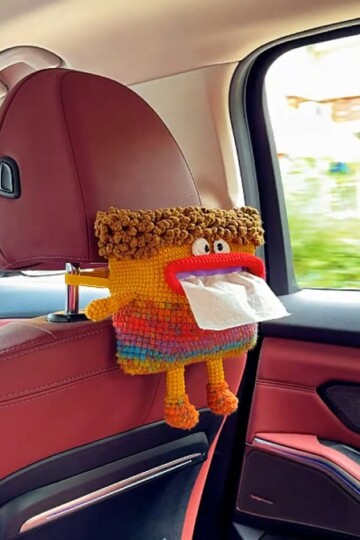 6 Crochet Car Tissue Paper Holder Free Patterns