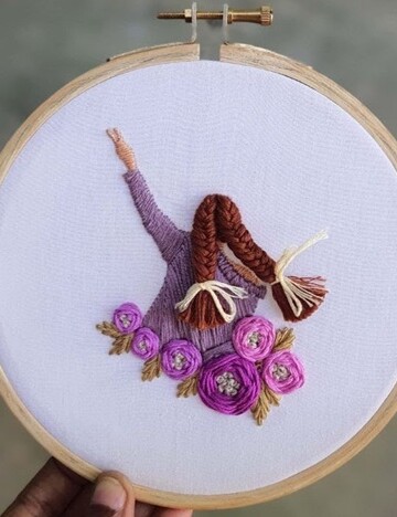 6 Embroidery Dancing Girl Free Patterns
