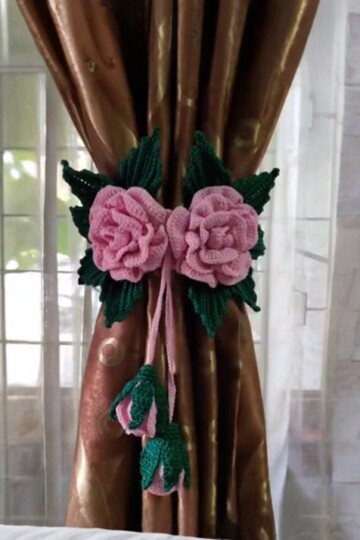8 Crochet Curtain Holder Free Patterns