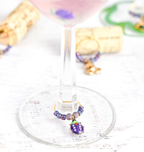 Wine Glass Charms Idea