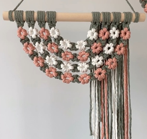 Macrame Flower Wall Hanging Free