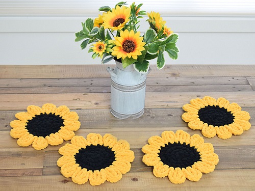 Sunflower power coasters