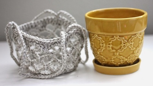DIY Crochet Flower Pot Pattern Ideas 10