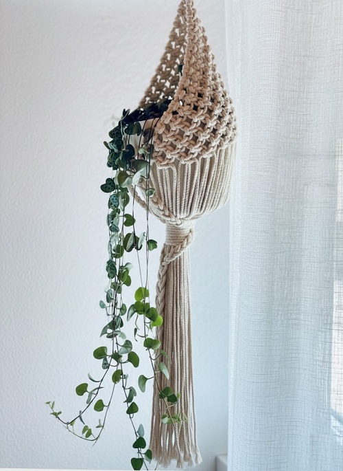 Macrame Plant Hanger Tutorial pod Hanging Planter