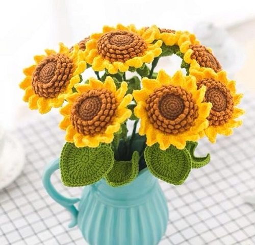 Sunflower bouquet crochet pattern