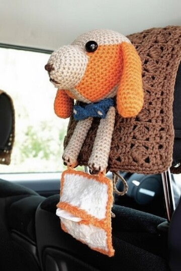 6 Crochet Car Tissue Paper Holder Free Patterns
