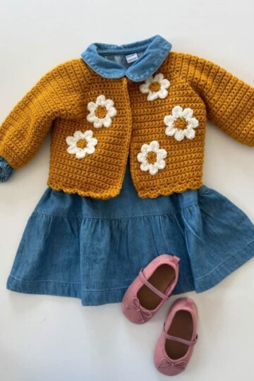 6 Crochet Daisy Baby Winter Outfits Free Patterns