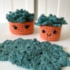 7 Crochet Plant Coasters Free Patterns