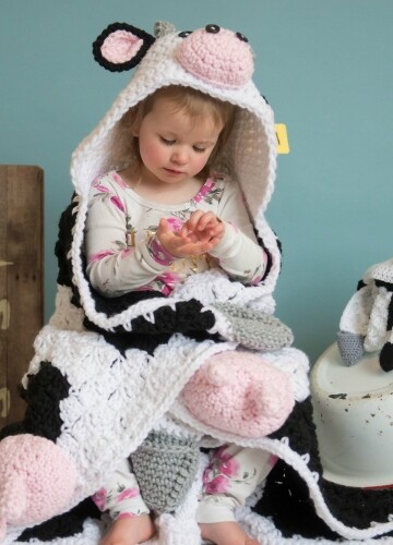8 Cow Blanket Free Crochet Patterns