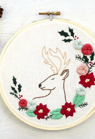 8 Deer Embroidery Free Patterns