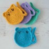 11 Crochet Cat Coasters Free Patterns