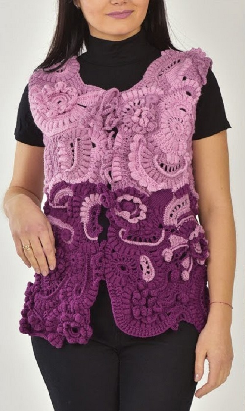 Beautiful Freeform Technique Vest Tutorial