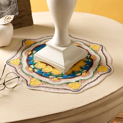 Sun Blossom Mandala Doily