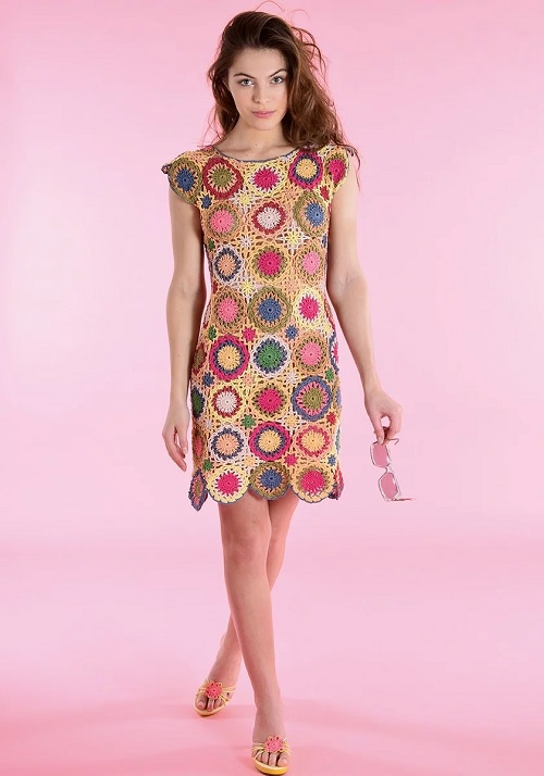beautiful crochet short dress