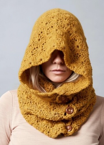 8 Crochet Hooded Cowl Free Patterns