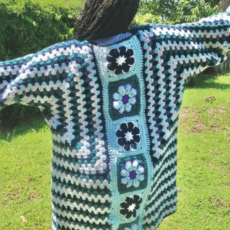 6 Crochet African Flower Cardigan Free Patterns